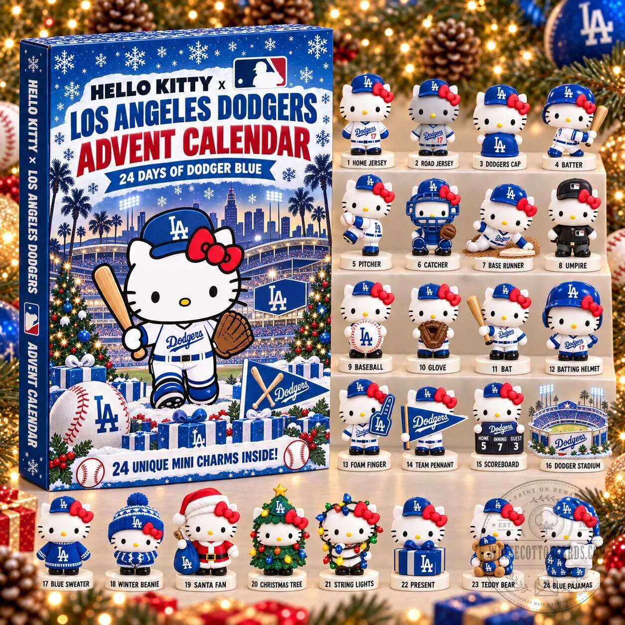 Los Angeles Dodgers Hello Kitty Christmas Advent Calendar 2026