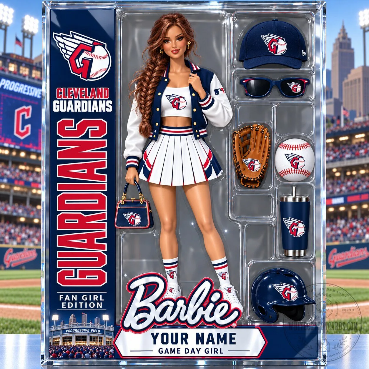 Cleveland Guardians Barbie Doll Fan Girl Edition Collectible Figurine