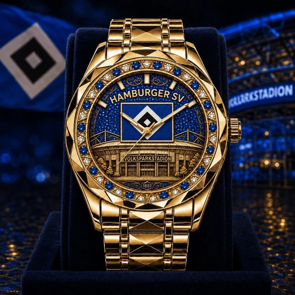 Hamburger SV Bundesliga Volksparkstadion Gold Tone Men's Wrist Watch Hamburger SV Bundesliga Volksparkstadion Gold Tone Men's Wrist Watch