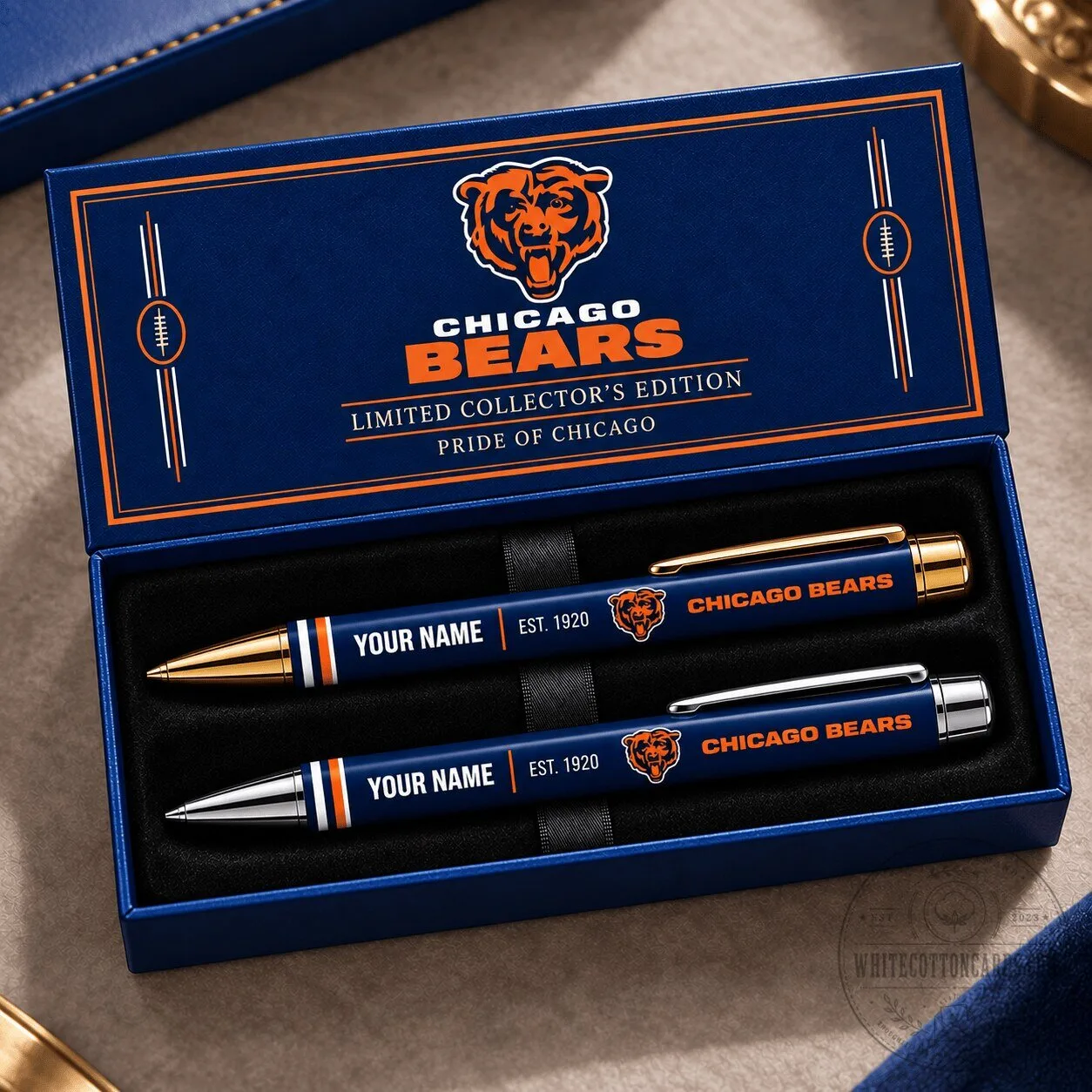 Chicago Bears Personalized Ballpoint Pen Set - Limited Collector's Edition Gift