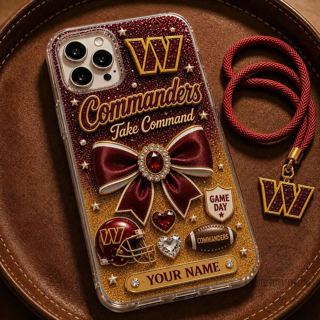 Washington Commanders Football Team Glitter Phone Case Custom Name Gift 2 Washington Commanders Football Team Glitter Phone Case Custom Name Gift