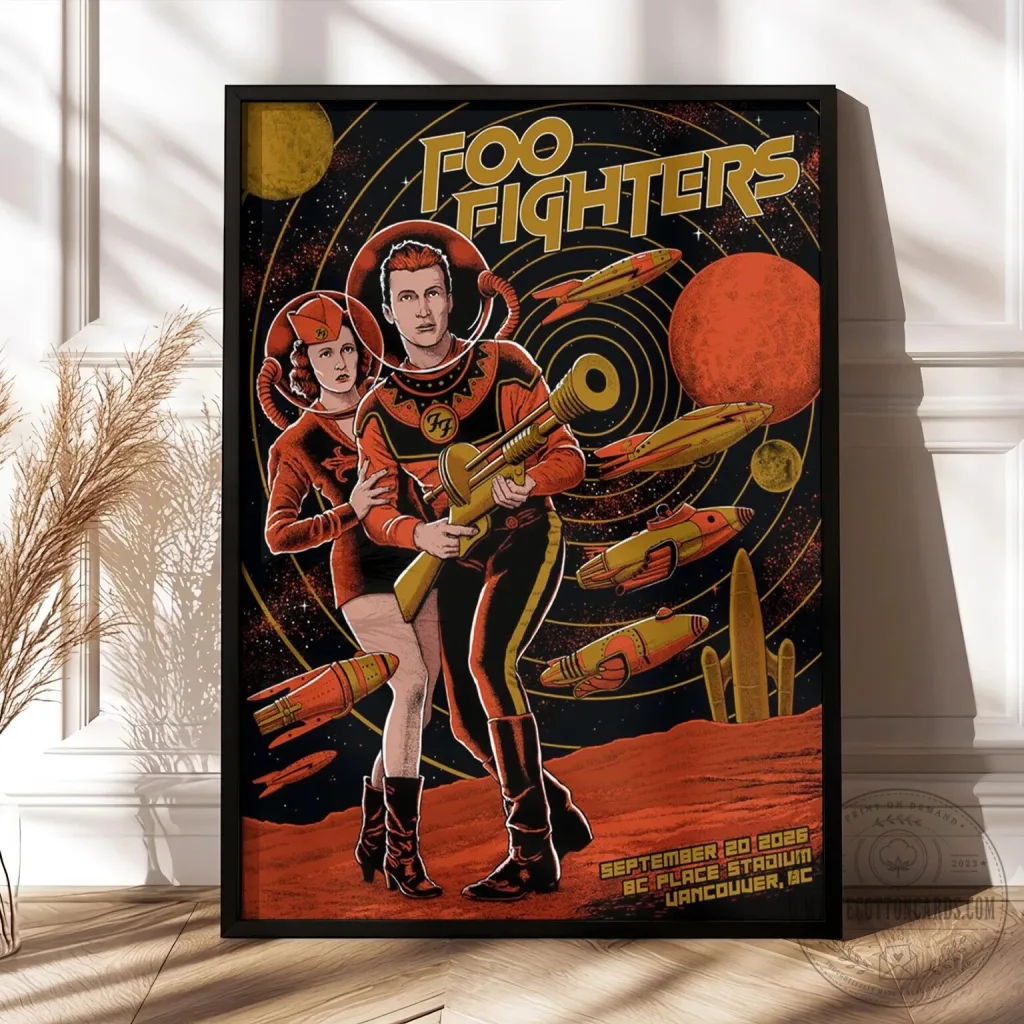 Foo Fighters Vancouver 2026 Concert Event Poster Wall Art Foo Fighters Vancouver 2026 Concert Event Poster Wall Art