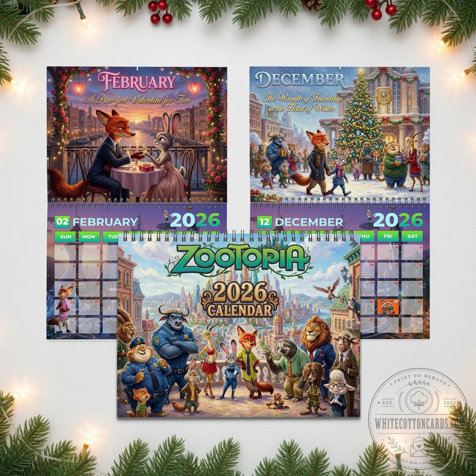 Zootopia 2026 Wall Calendar Disney Animated Movie Character Art 9 Zootopia 2026 Wall Calendar Disney Animated Movie Character Art