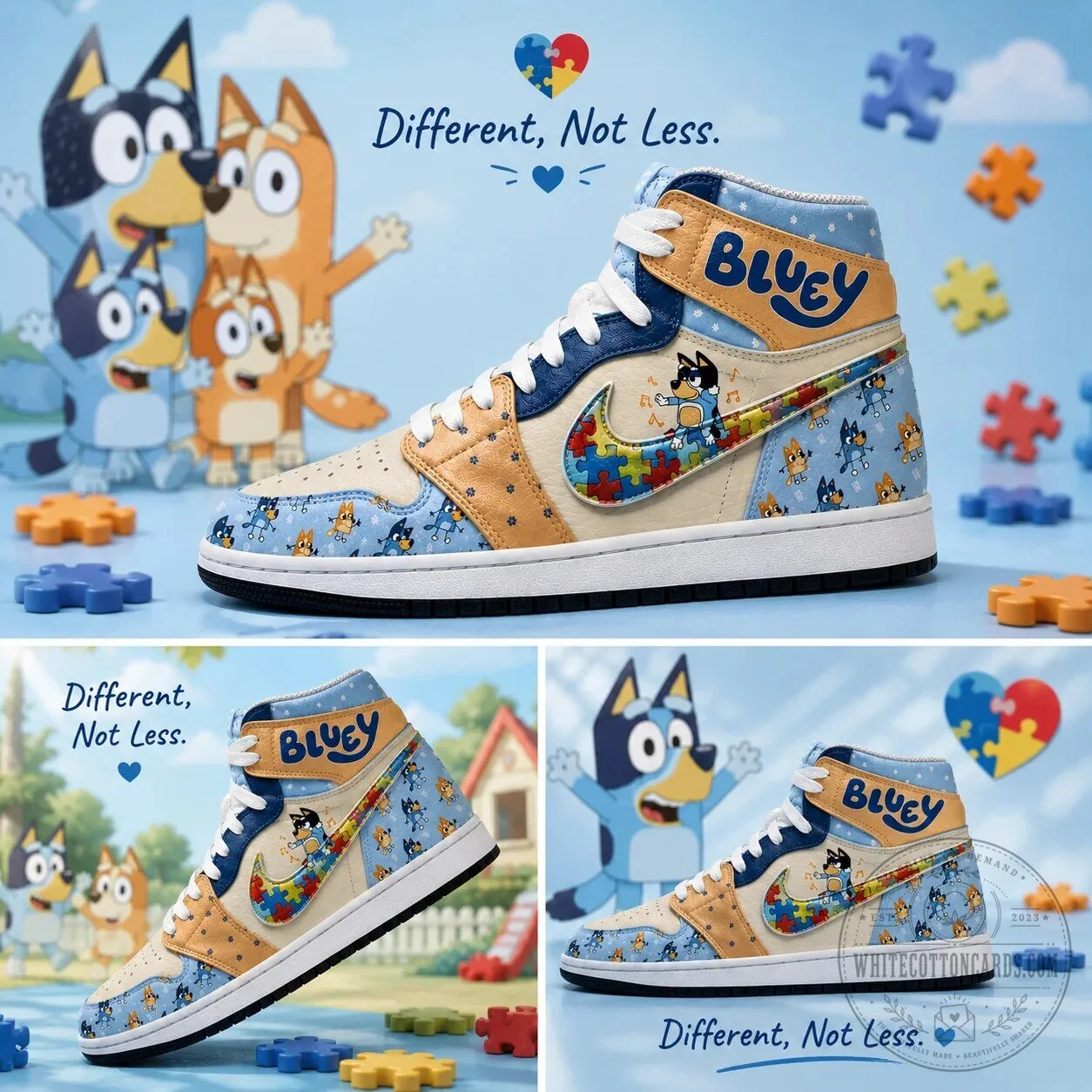 Bluey Autism Awareness High Top Sneakers for Men and Women 7 Bluey Autism Awareness High Top Sneakers for Men and Women