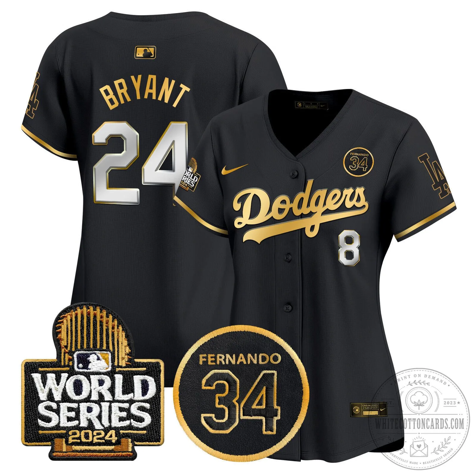 Dodgers Fernando Valenzuela Memorial 2024 World Series Patch Baseball Jersey 58 Dodgers Fernando Valenzuela Memorial 2024 World Series Patch Baseball Jersey