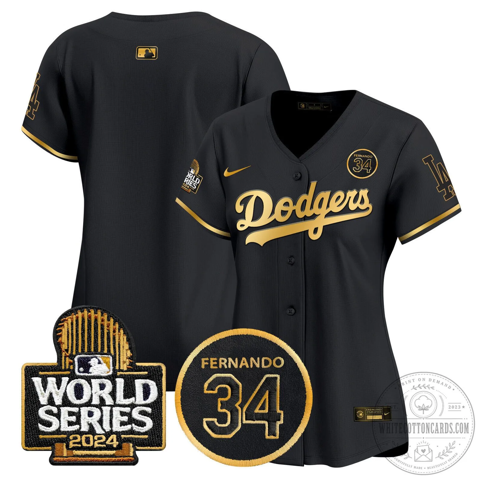 Dodgers Fernando Valenzuela Memorial 2024 World Series Patch Baseball Jersey 63 Dodgers Fernando Valenzuela Memorial 2024 World Series Patch Baseball Jersey