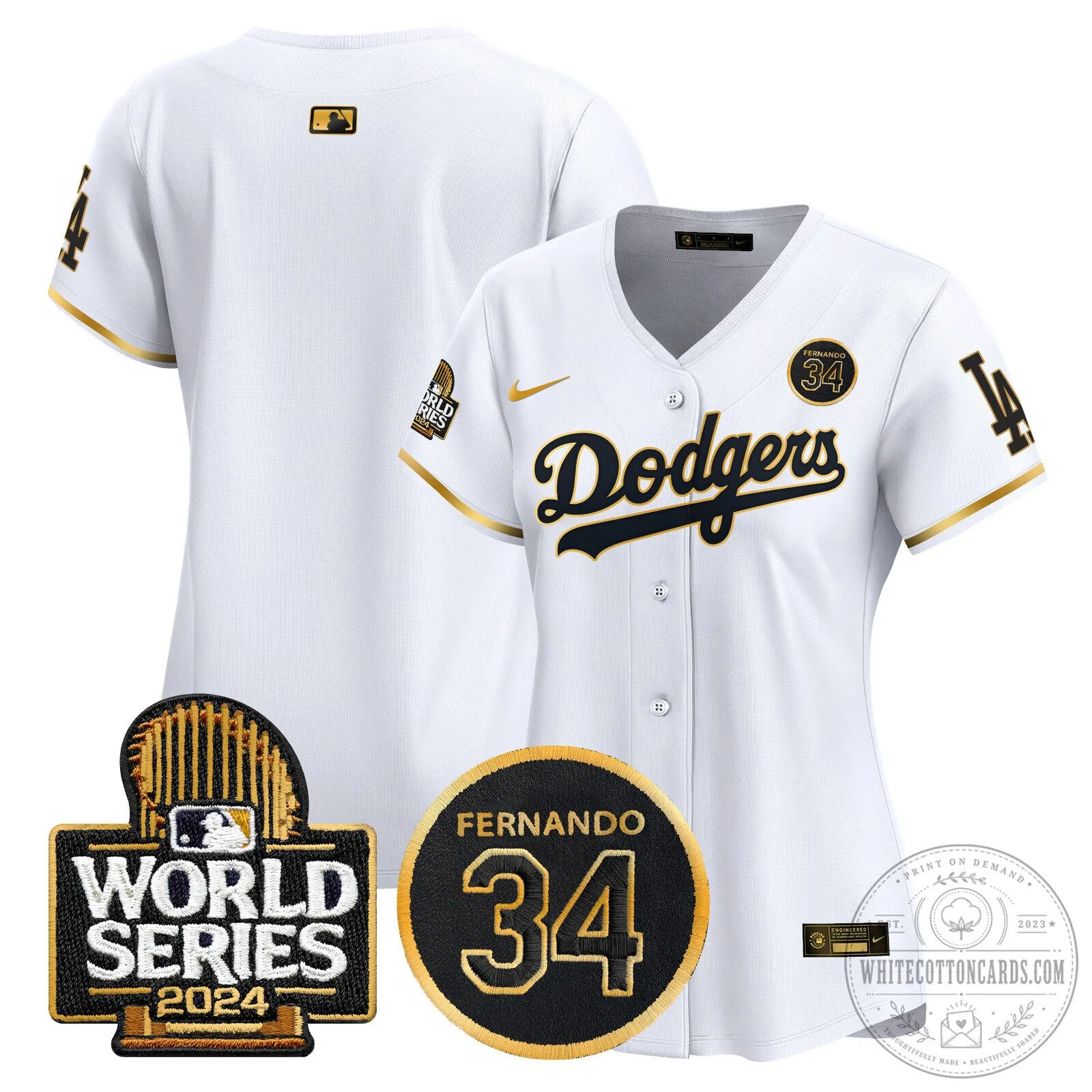 Dodgers Fernando Valenzuela Memorial 2024 World Series Patch Baseball Jersey 73 Dodgers Fernando Valenzuela Memorial 2024 World Series Patch Baseball Jersey