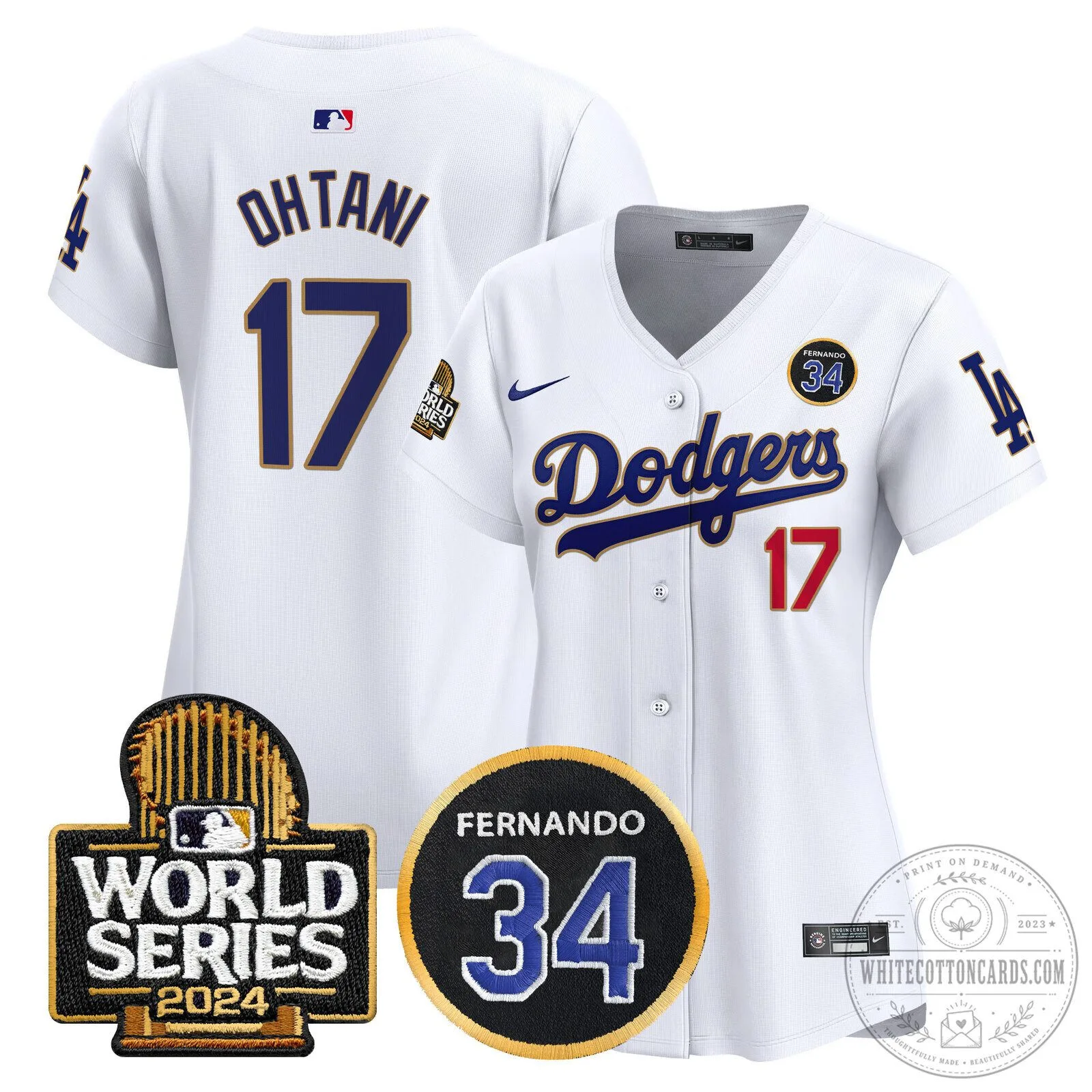 Dodgers Fernando Valenzuela Memorial 2024 World Series Patch Baseball Jersey 75 Dodgers Fernando Valenzuela Memorial 2024 World Series Patch Baseball Jersey