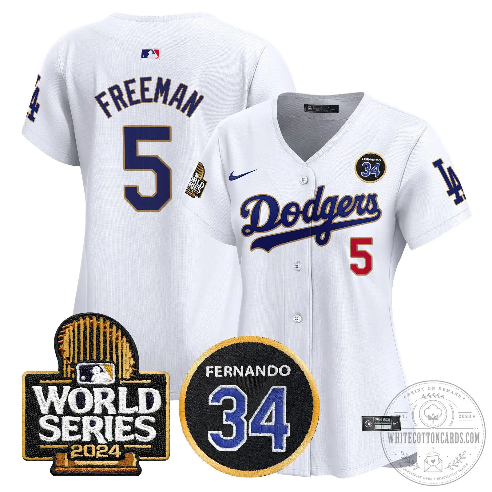 Dodgers Fernando Valenzuela Memorial 2024 World Series Patch Baseball Jersey 76 Dodgers Fernando Valenzuela Memorial 2024 World Series Patch Baseball Jersey