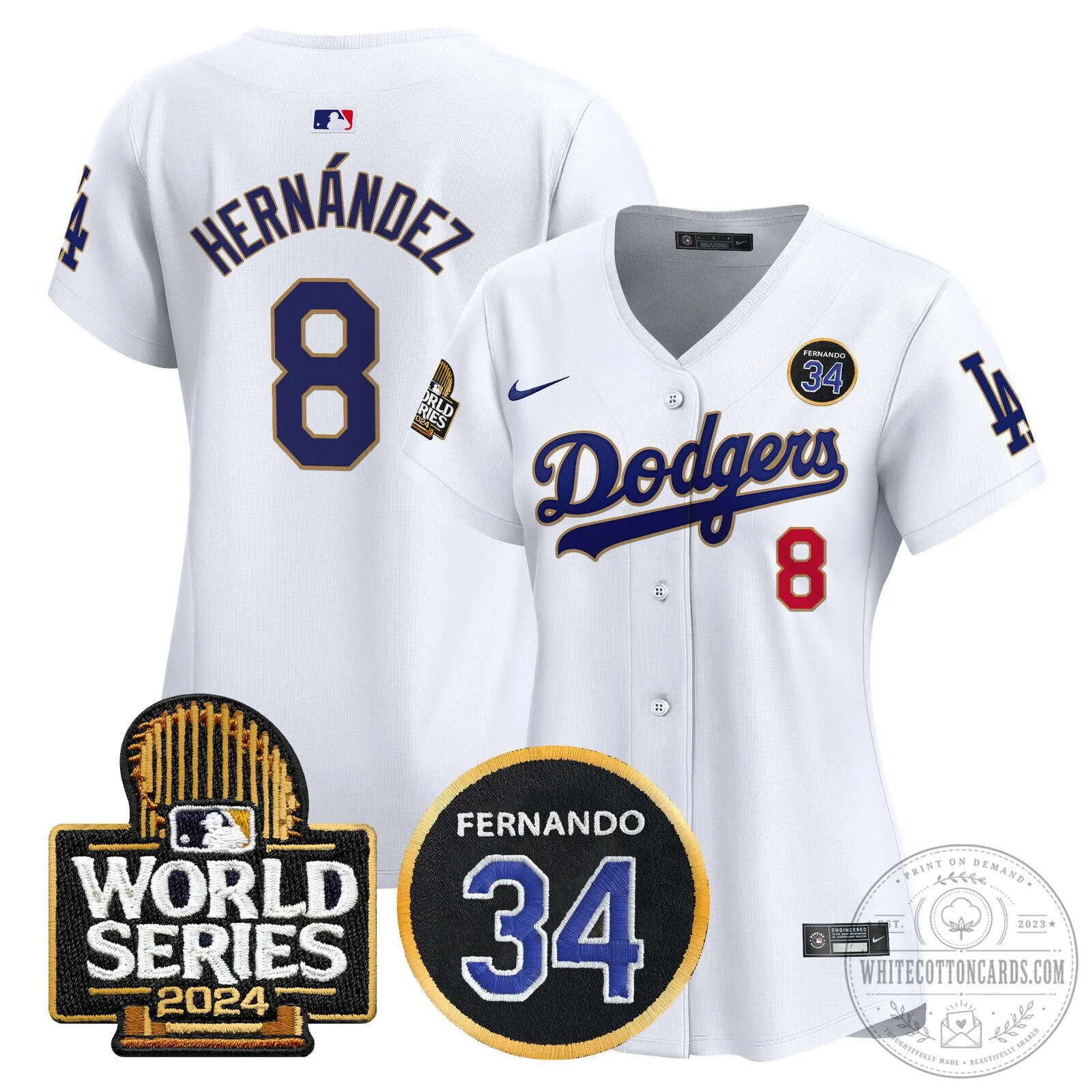 Dodgers Fernando Valenzuela Memorial 2024 World Series Patch Baseball Jersey 80 Dodgers Fernando Valenzuela Memorial 2024 World Series Patch Baseball Jersey