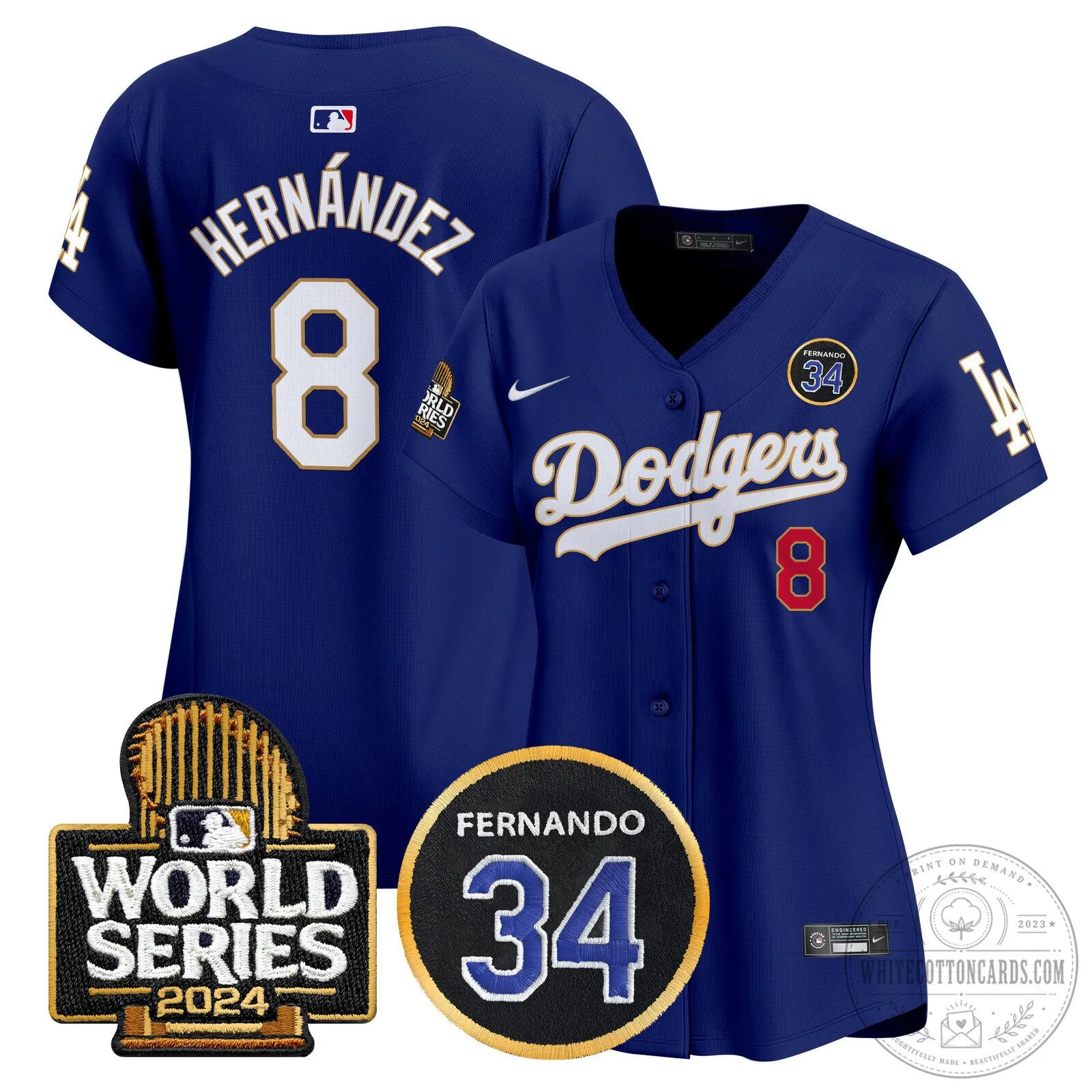 Dodgers Fernando Valenzuela Memorial 2024 World Series Patch Baseball Jersey 90 Dodgers Fernando Valenzuela Memorial 2024 World Series Patch Baseball Jersey