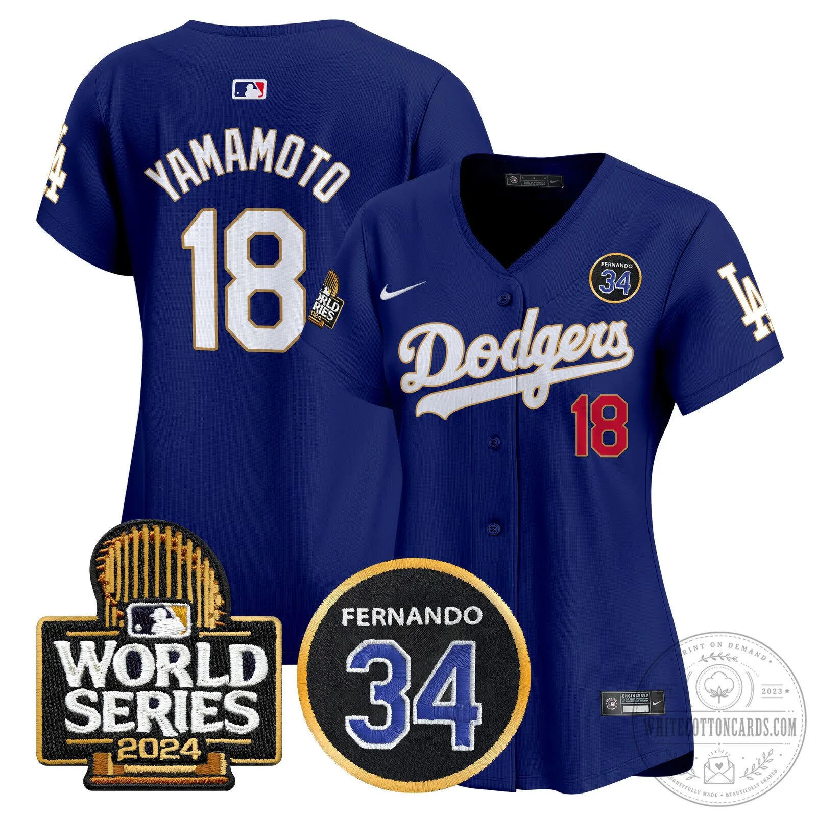 Dodgers Fernando Valenzuela Memorial 2024 World Series Patch Baseball Jersey 91 Dodgers Fernando Valenzuela Memorial 2024 World Series Patch Baseball Jersey