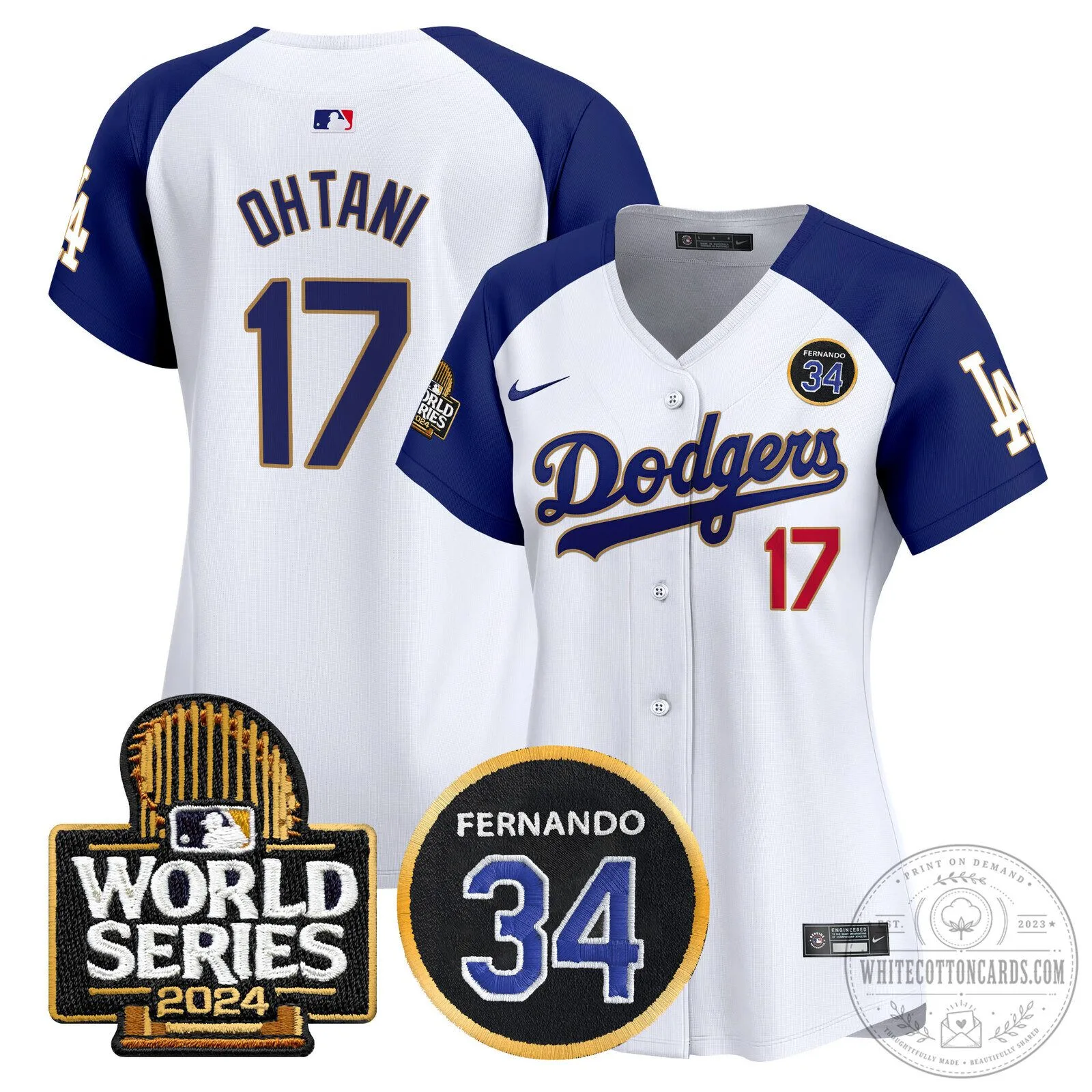 Dodgers Fernando Valenzuela Memorial 2024 World Series Patch Baseball Jersey 95 Dodgers Fernando Valenzuela Memorial 2024 World Series Patch Baseball Jersey
