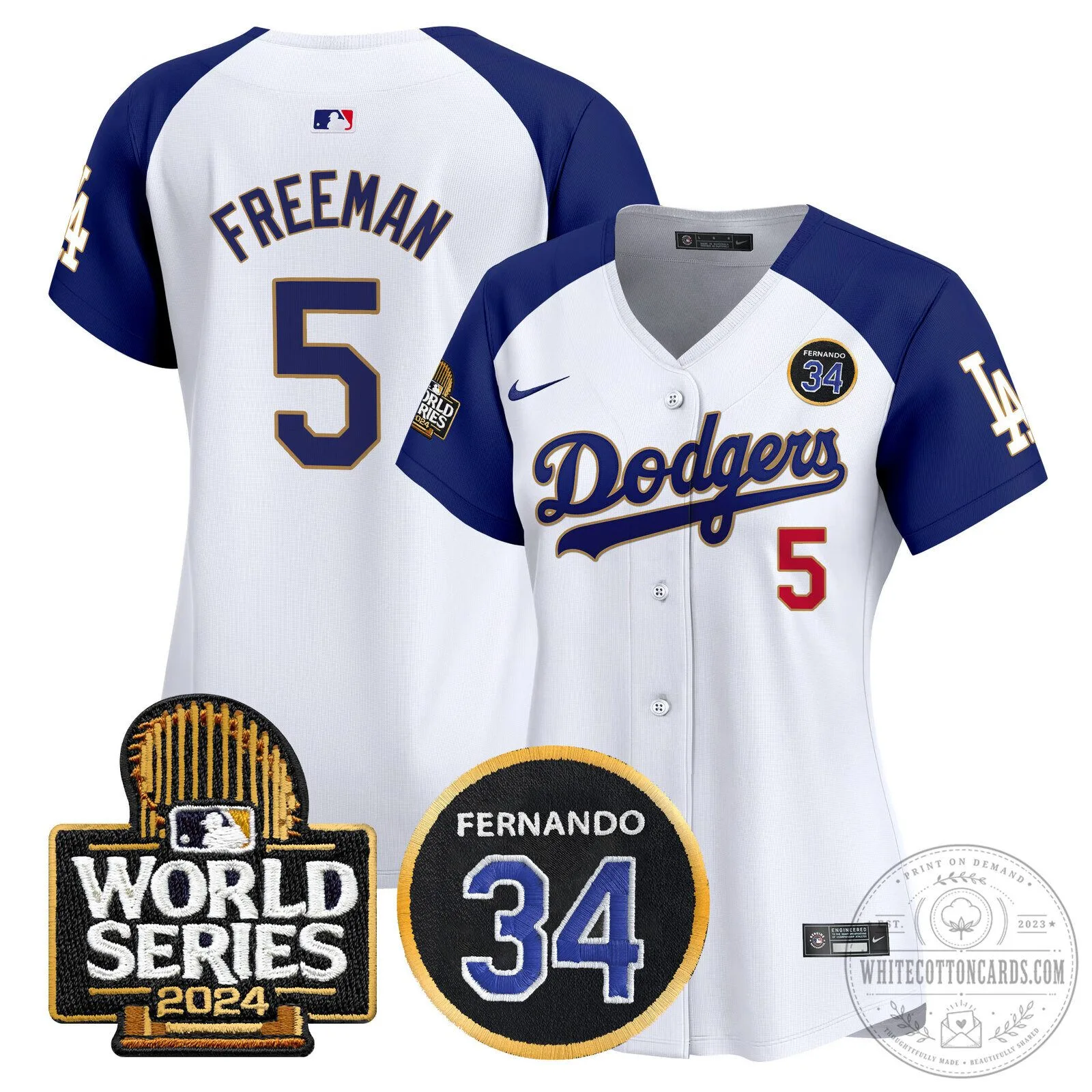 Dodgers Fernando Valenzuela Memorial 2024 World Series Patch Baseball Jersey 96 Dodgers Fernando Valenzuela Memorial 2024 World Series Patch Baseball Jersey