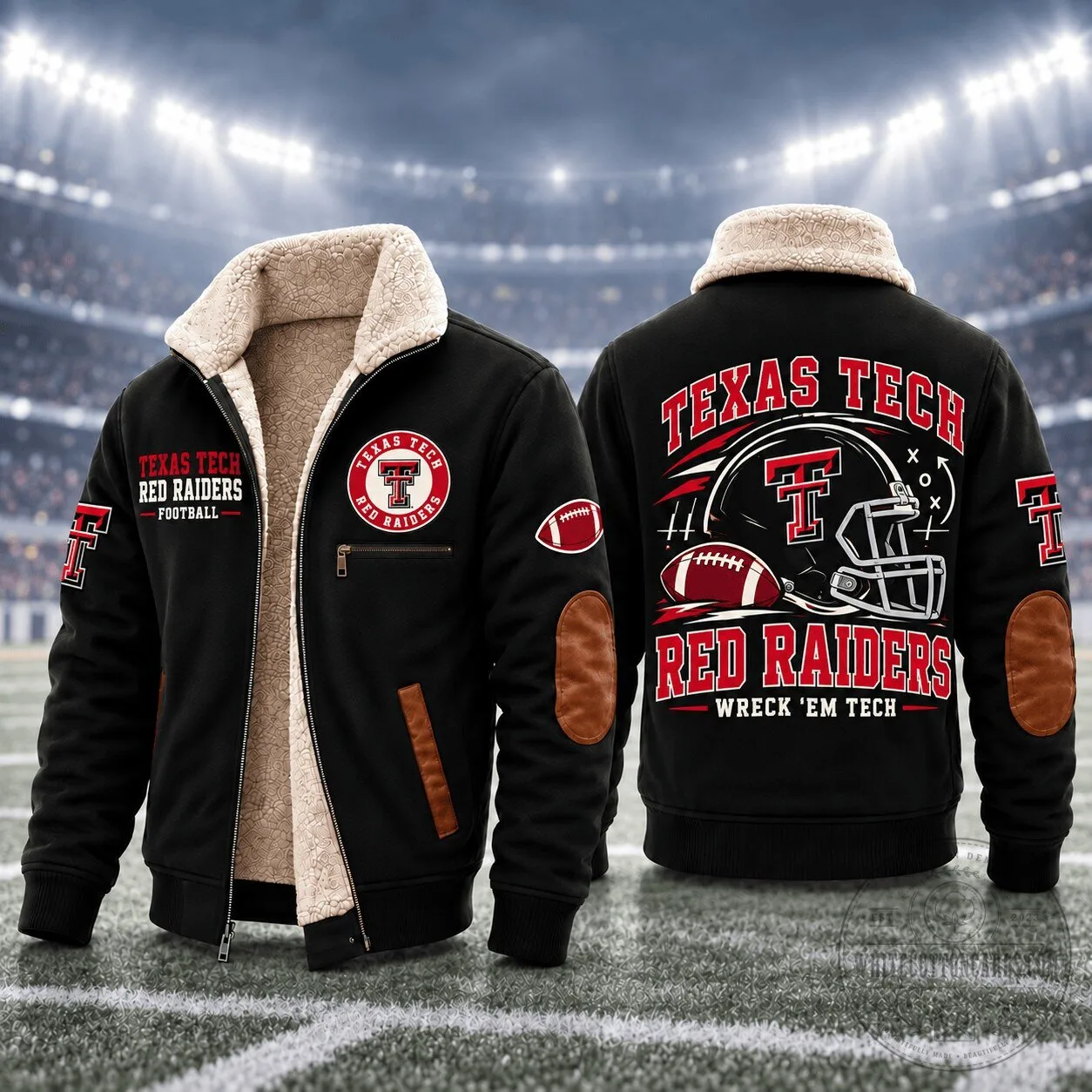 Texas Tech Red Raiders Football Team Sherpa Fleece Jacket