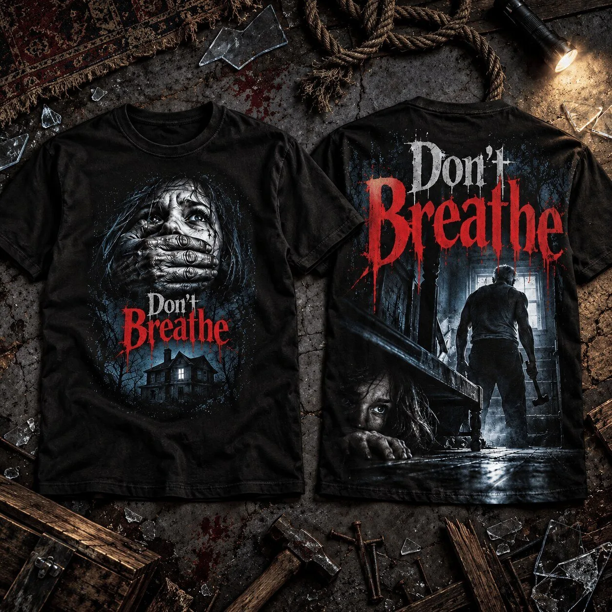Don't Breathe Horror Movie Film Black T-Shirt