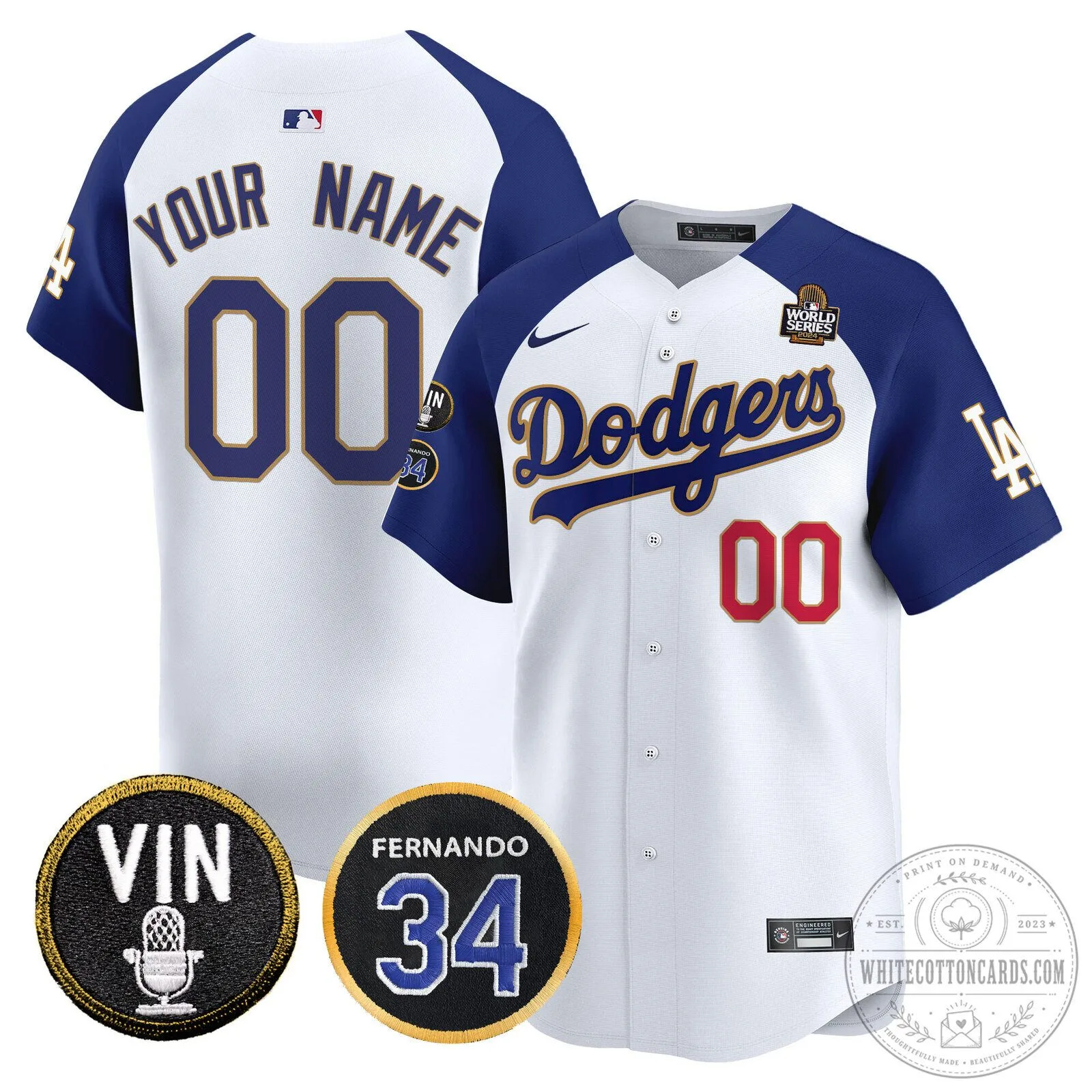 Los Angeles Dodgers 2024 World Series Gold Trim Vapor Premier Limited Custom Baseball Jersey 11 Los Angeles Dodgers 2024 World Series Gold Trim Vapor Premier Limited Custom Baseball Jersey