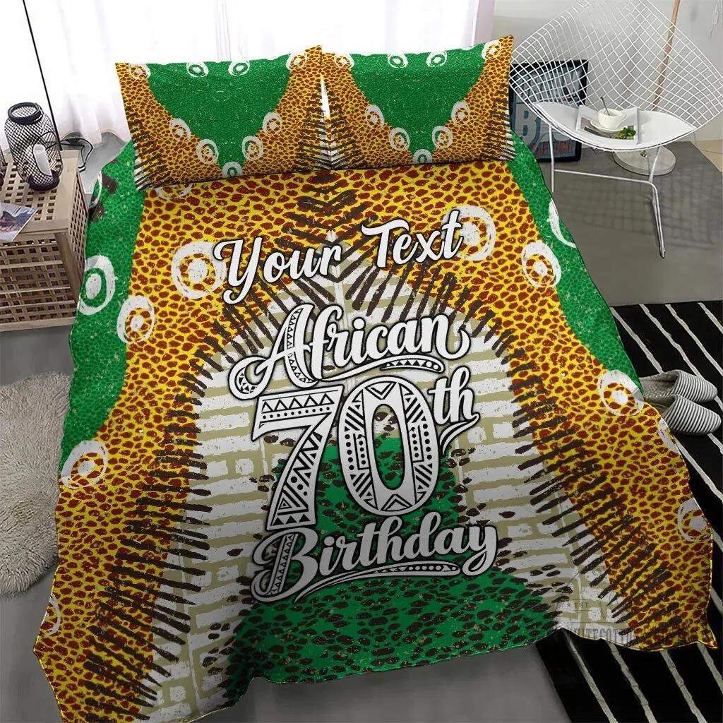 Personalized African 70th Birthday Tribal Animal Print Heritage Pattern Bedding Set 13 Personalized African 70th Birthday Tribal Animal Print Heritage Pattern Bedding Set