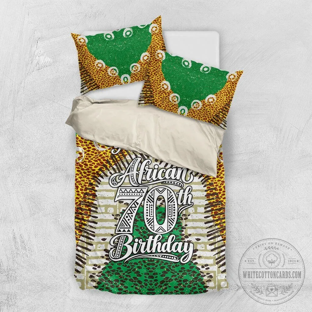Personalized African 70th Birthday Tribal Animal Print Heritage Pattern Bedding Set 15 Personalized African 70th Birthday Tribal Animal Print Heritage Pattern Bedding Set