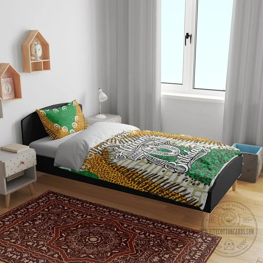 Personalized African 70th Birthday Tribal Animal Print Heritage Pattern Bedding Set 16 Personalized African 70th Birthday Tribal Animal Print Heritage Pattern Bedding Set