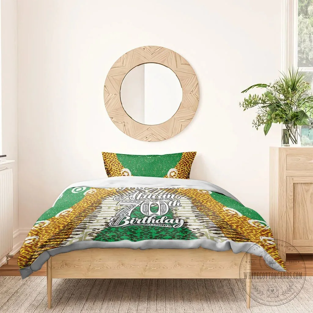 Personalized African 70th Birthday Tribal Animal Print Heritage Pattern Bedding Set 17 Personalized African 70th Birthday Tribal Animal Print Heritage Pattern Bedding Set