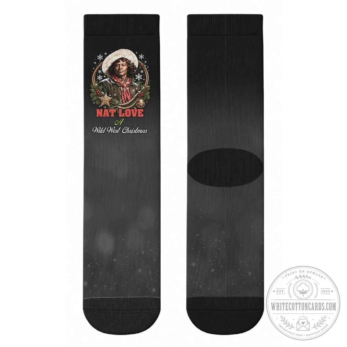 Nat Love Wild West Christmas African American Cowboy Holiday Portrait Socks 13 Nat Love Wild West Christmas African American Cowboy Holiday Portrait Socks