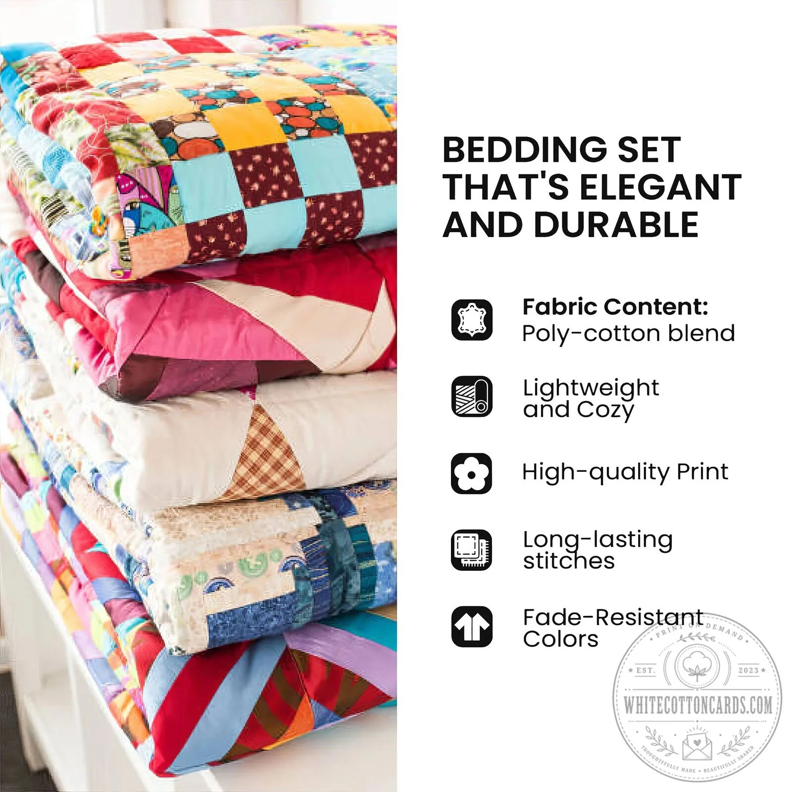 Winter Raccoon Cabin Quilted Bedding Set with Pillow Shams 9 Winter Raccoon Cabin Quilted Bedding Set with Pillow Shams