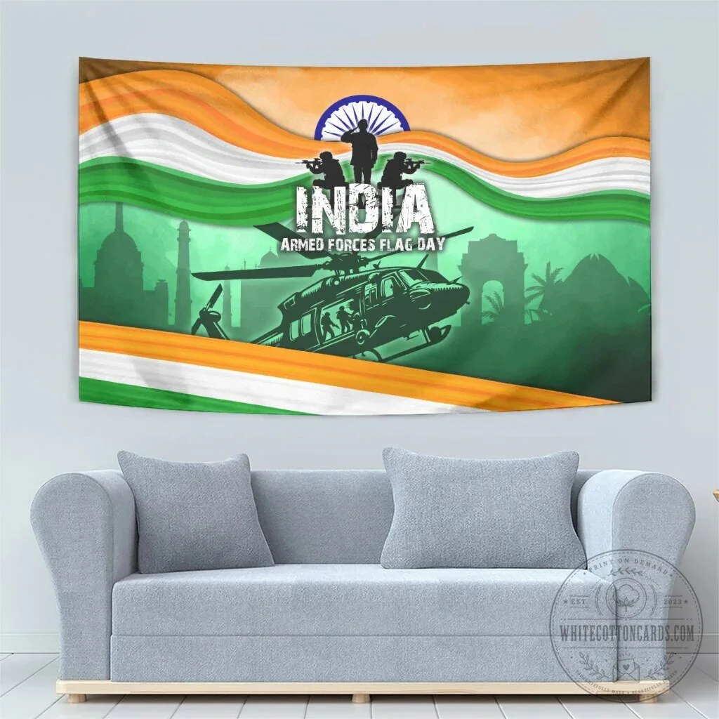 India Armed Forces Flag Day Patriotic Indian Military Wall Hanging Tapestry 11 India Armed Forces Flag Day Patriotic Indian Military Wall Hanging Tapestry