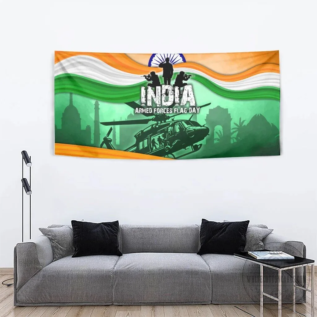 India Armed Forces Flag Day Patriotic Indian Military Wall Hanging Tapestry 12 India Armed Forces Flag Day Patriotic Indian Military Wall Hanging Tapestry