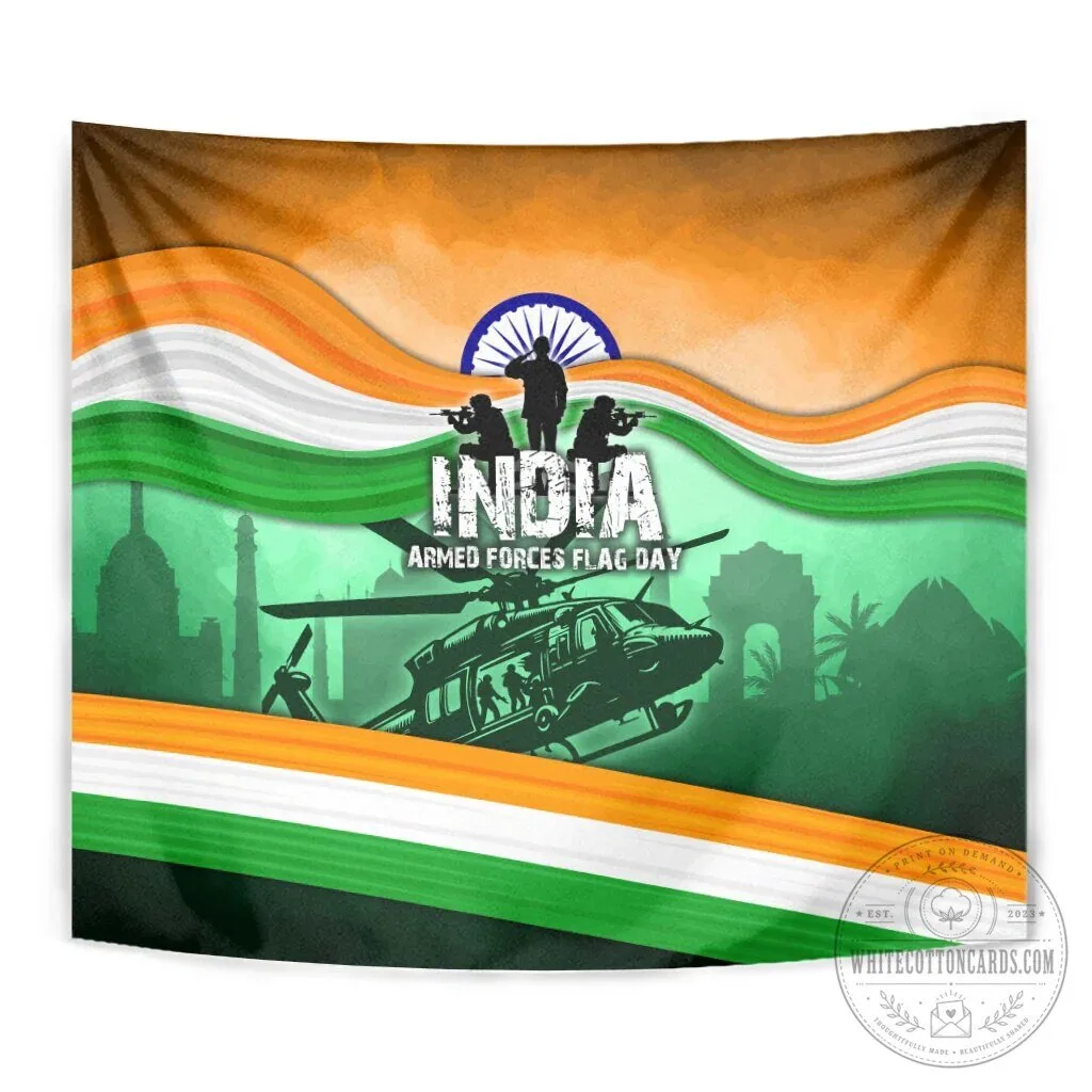 India Armed Forces Flag Day Patriotic Indian Military Wall Hanging Tapestry 13 India Armed Forces Flag Day Patriotic Indian Military Wall Hanging Tapestry