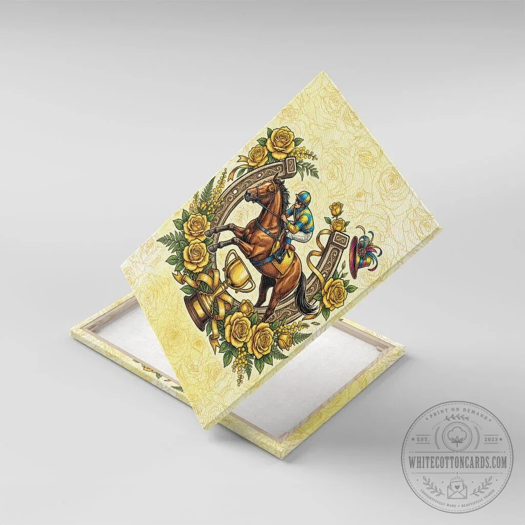 Melbourne Horse Race Jockey Floral Horseshoe Yellow Rose Canvas Wall Art 12 Melbourne Horse Race Jockey Floral Horseshoe Yellow Rose Canvas Wall Art