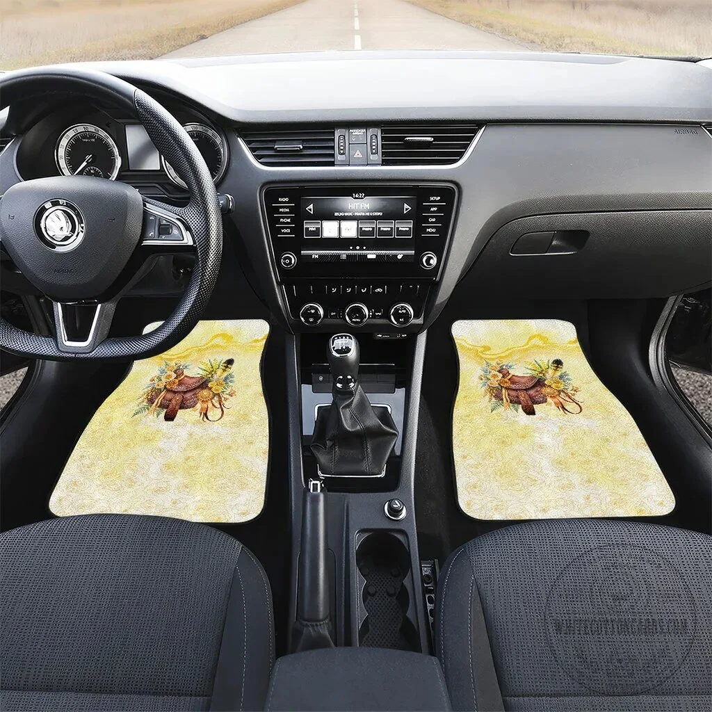 Melbourne Horse Floral Saddle Car Mat Set Yellow Rose With Wattle Flowers 10 Melbourne Horse Floral Saddle Car Mat Set Yellow Rose With Wattle Flowers