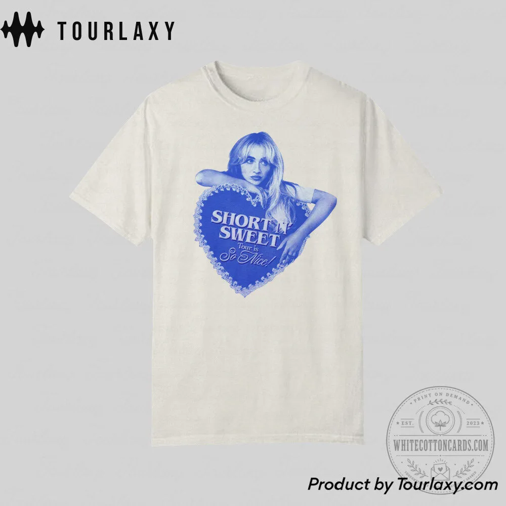 Sabrina Carpenter Short N Sweet Tour So Nice T-Shirt 1 Sabrina Carpenter Short N Sweet Tour So Nice T-Shirt