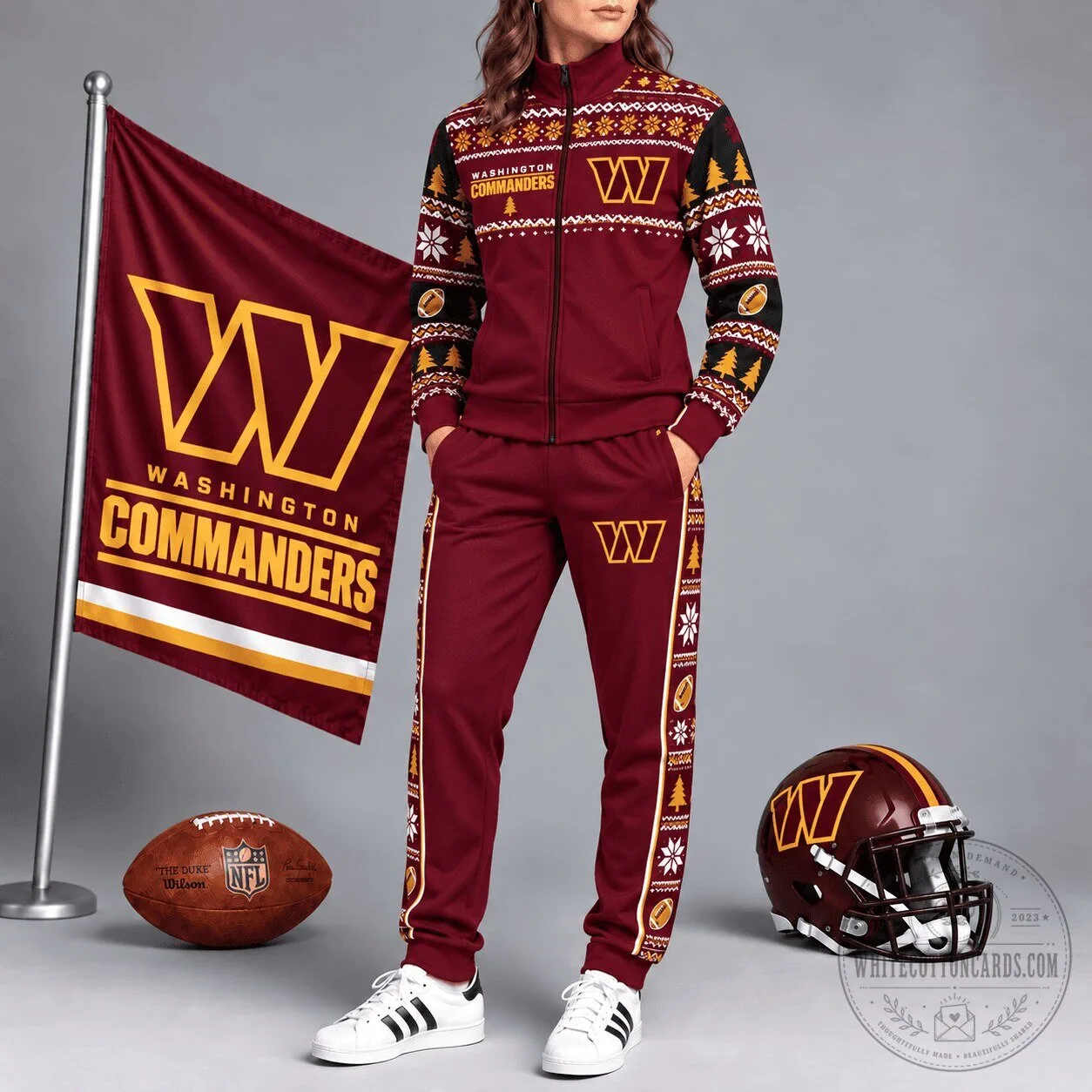 Washington Commanders Christmas Holiday Ugly Sweater Tracksuit