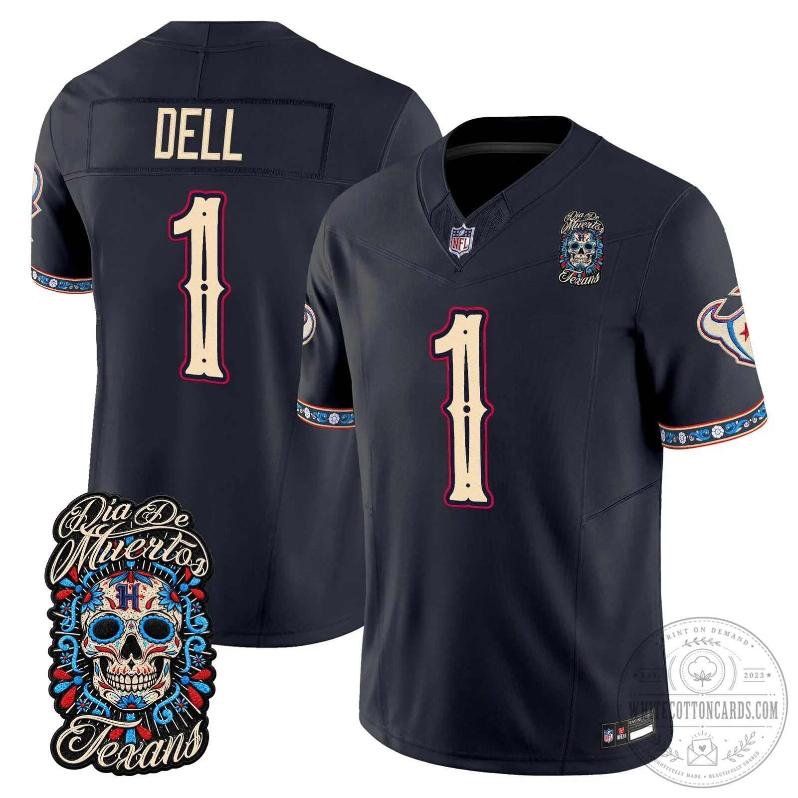 Anderson Jr. 51 Football Jersey for Houston Texans - Dia de los Muertos Edition 43 Anderson Jr. 51 Football Jersey for Houston Texans - Dia de los Muertos Edition