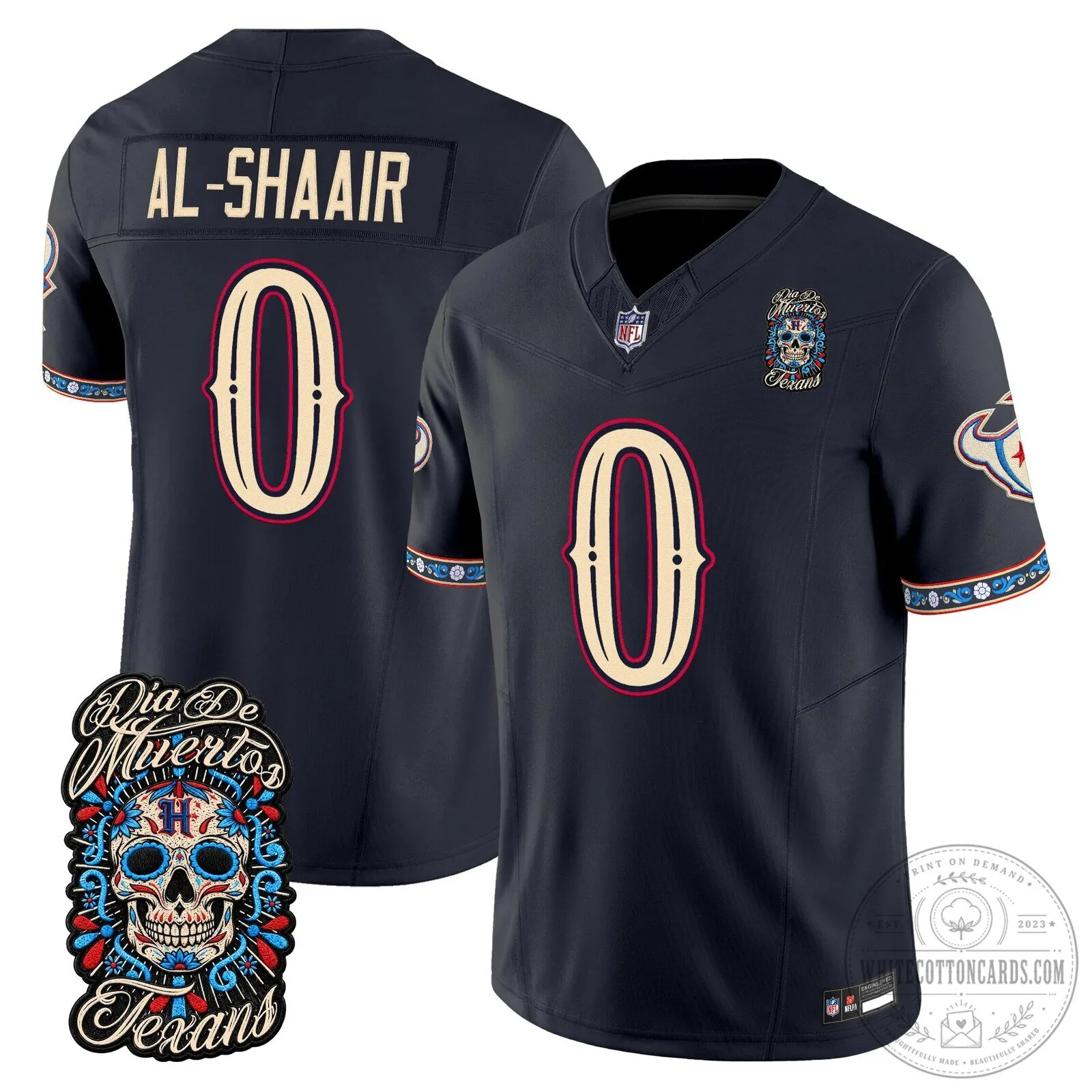 Anderson Jr. 51 Football Jersey for Houston Texans - Dia de los Muertos Edition 46 Anderson Jr. 51 Football Jersey for Houston Texans - Dia de los Muertos Edition