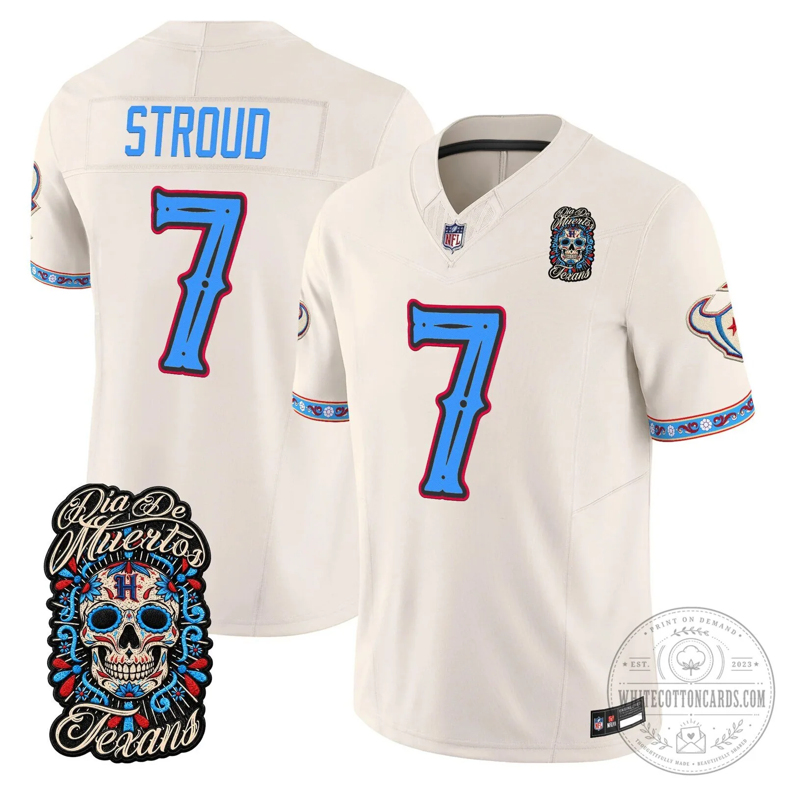 Anderson Jr. 51 Football Jersey for Houston Texans - Dia de los Muertos Edition 48 Anderson Jr. 51 Football Jersey for Houston Texans - Dia de los Muertos Edition