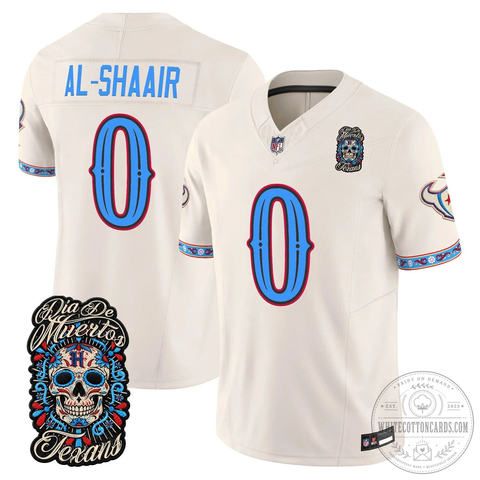 Anderson Jr. 51 Football Jersey for Houston Texans - Dia de los Muertos Edition 55 Anderson Jr. 51 Football Jersey for Houston Texans - Dia de los Muertos Edition