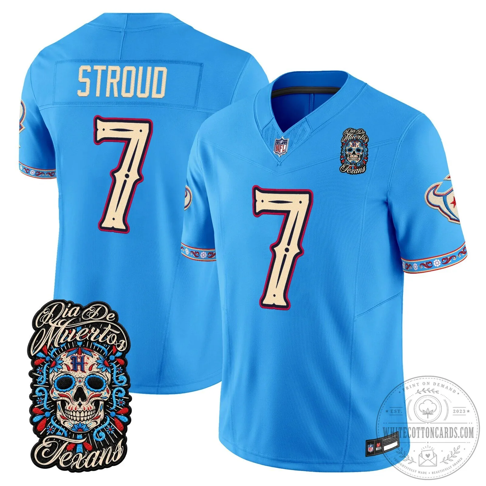 Anderson Jr. 51 Football Jersey for Houston Texans - Dia de los Muertos Edition 57 Anderson Jr. 51 Football Jersey for Houston Texans - Dia de los Muertos Edition