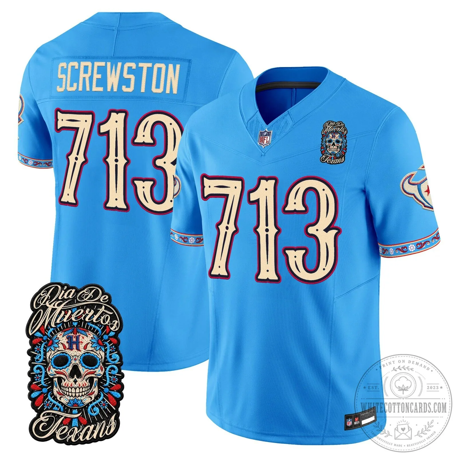 Anderson Jr. 51 Football Jersey for Houston Texans - Dia de los Muertos Edition 59 Anderson Jr. 51 Football Jersey for Houston Texans - Dia de los Muertos Edition