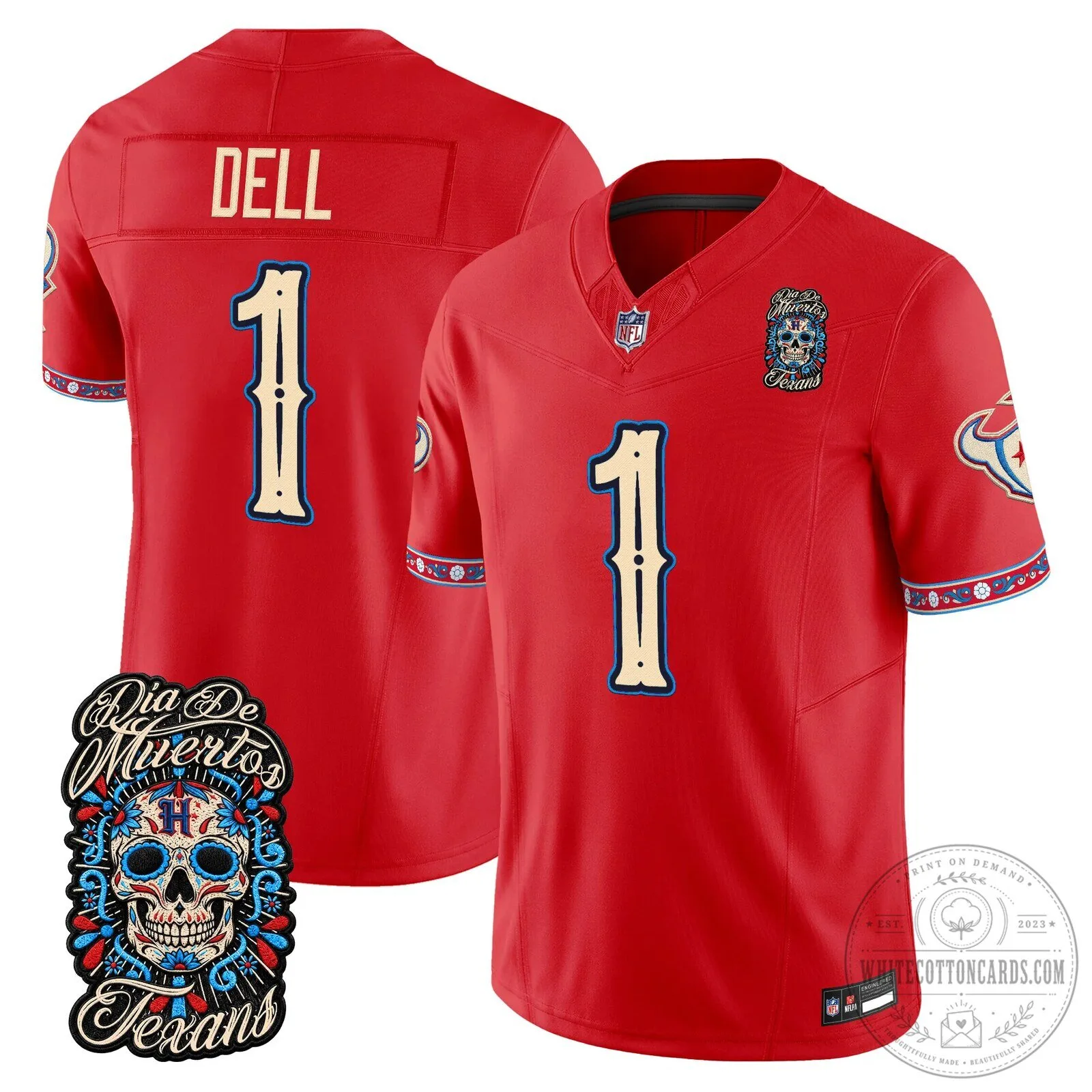 Anderson Jr. 51 Football Jersey for Houston Texans - Dia de los Muertos Edition 70 Anderson Jr. 51 Football Jersey for Houston Texans - Dia de los Muertos Edition