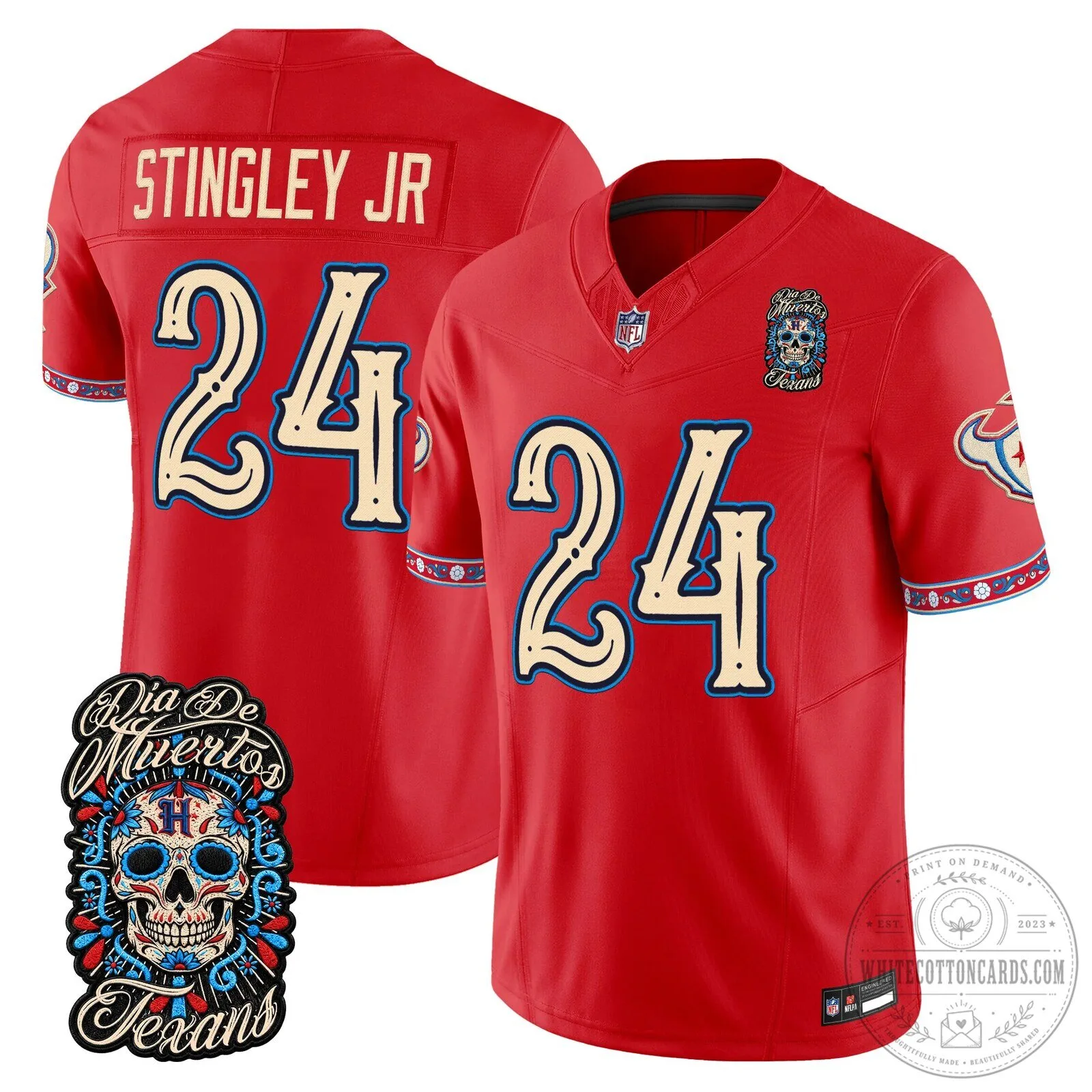 Anderson Jr. 51 Football Jersey for Houston Texans - Dia de los Muertos Edition 71 Anderson Jr. 51 Football Jersey for Houston Texans - Dia de los Muertos Edition