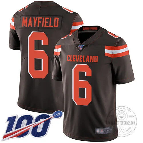 Baker Mayfield Cleveland Browns Nike NFL 100th Season Vapor Limited Jersey 1 Baker Mayfield Cleveland Browns Nike NFL 100th Season Vapor Limited Jersey