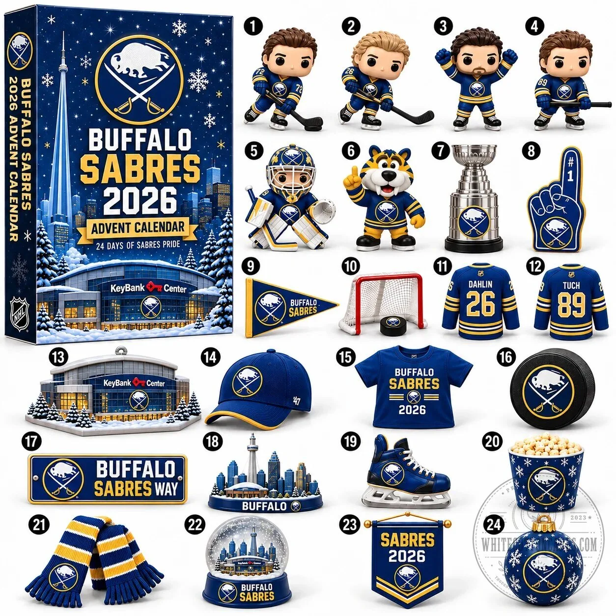 Buffalo Sabres 2026 NHL Hockey Team Game Day Surprise Countdown Advent Calendar 3 Buffalo Sabres 2026 NHL Hockey Team Game Day Surprise Countdown Advent Calendar